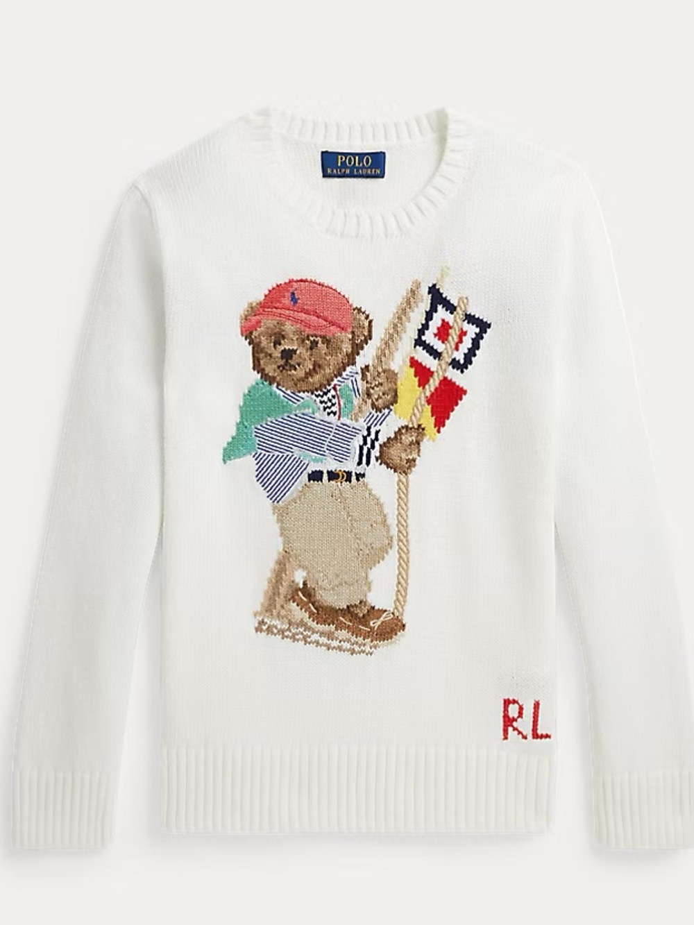 NEW: Polo Bear Sailing Cotton Sweater - Youth L